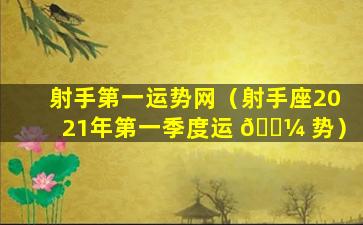 射手第一运势网（射手座2021年第一季度运 🐼 势）